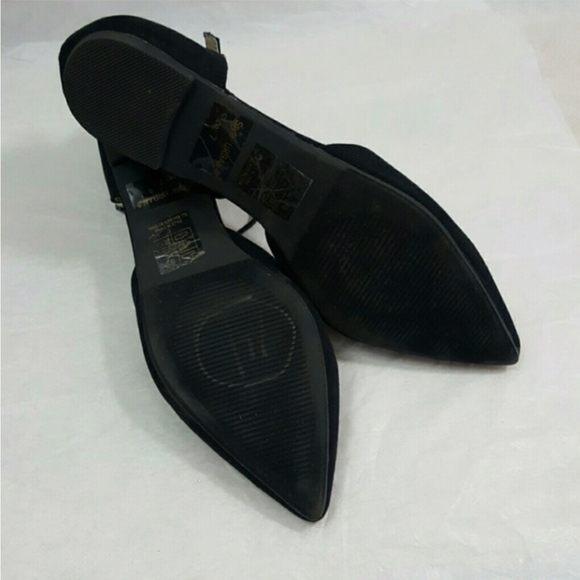 Black Studded Pointed Toe Flats - Picture 7 of 7